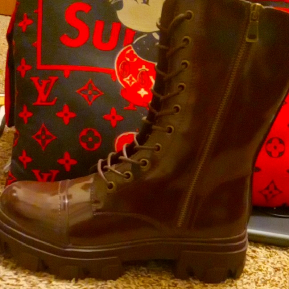 Brown Combat Boots